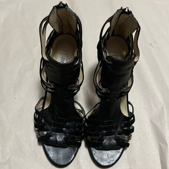 JIMMY CHOO LONDON LEATHER SANDALS SIZE 9‎ - Picture 1 of 8